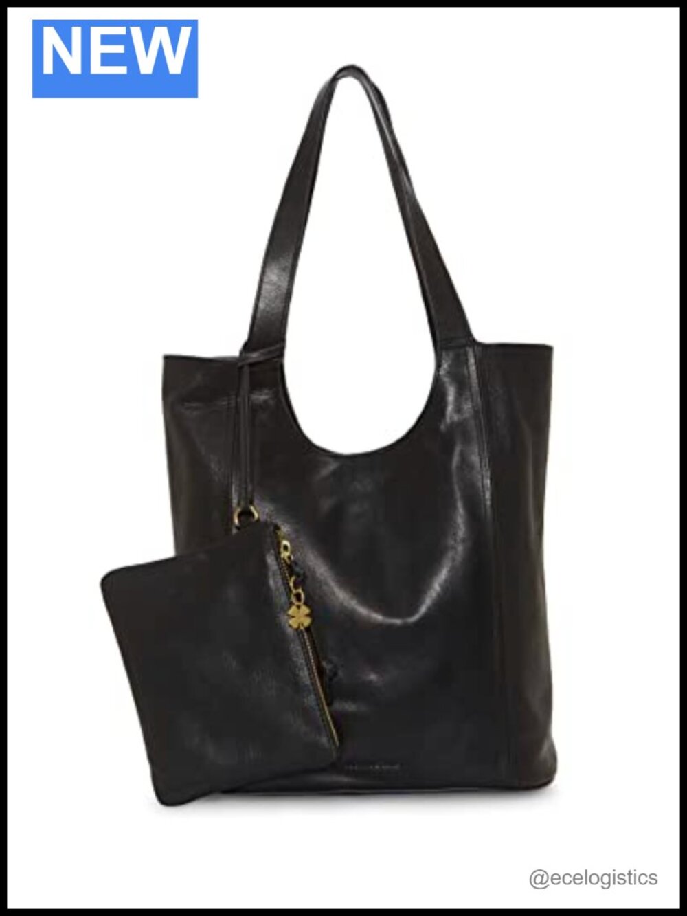 Leather Tote Bag with Magnetic Closure Double Handles Women's Handbag